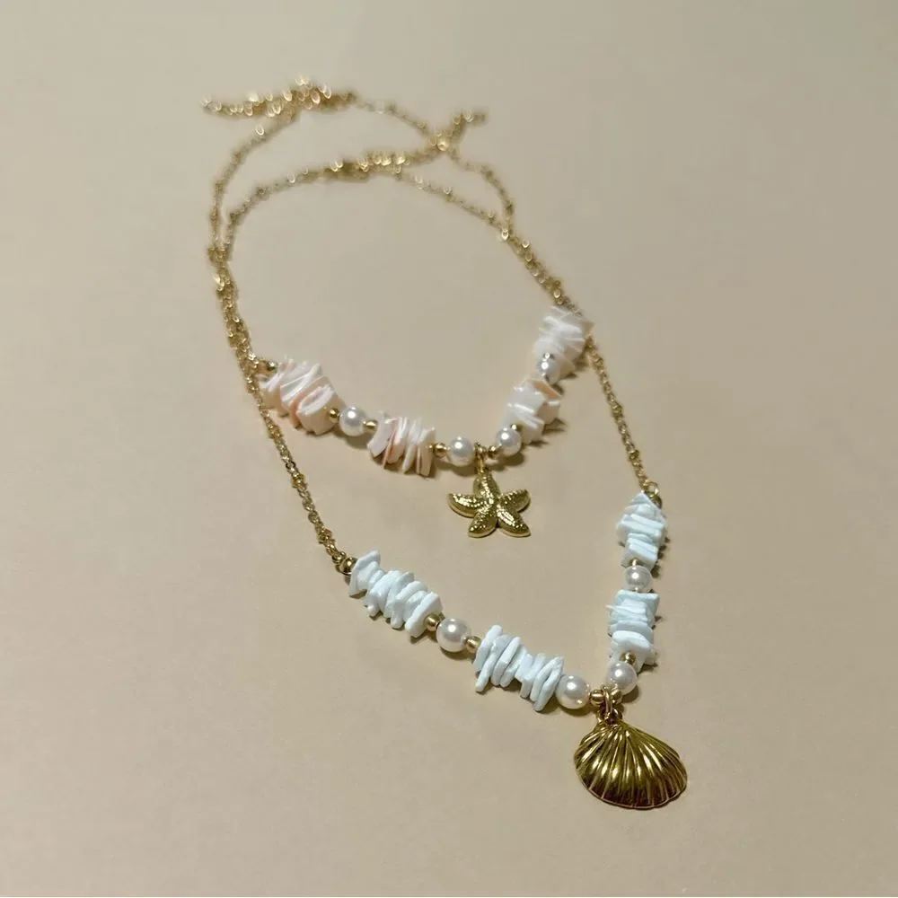 Starfish beaded necklace N615